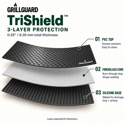 TriShield™ Grill Mat - Ultimate Patio & Deck Protection