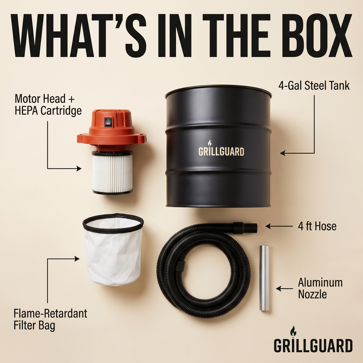 GrillGuard™ - Ash Vacuum